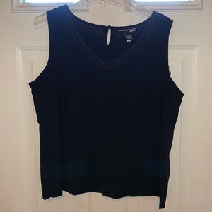 Dressy black sleeveless shirt